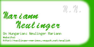 mariann neulinger business card